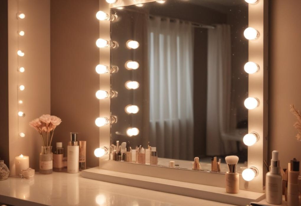 Гримерное зеркало с лампочковой подсветкой: устройство и уход