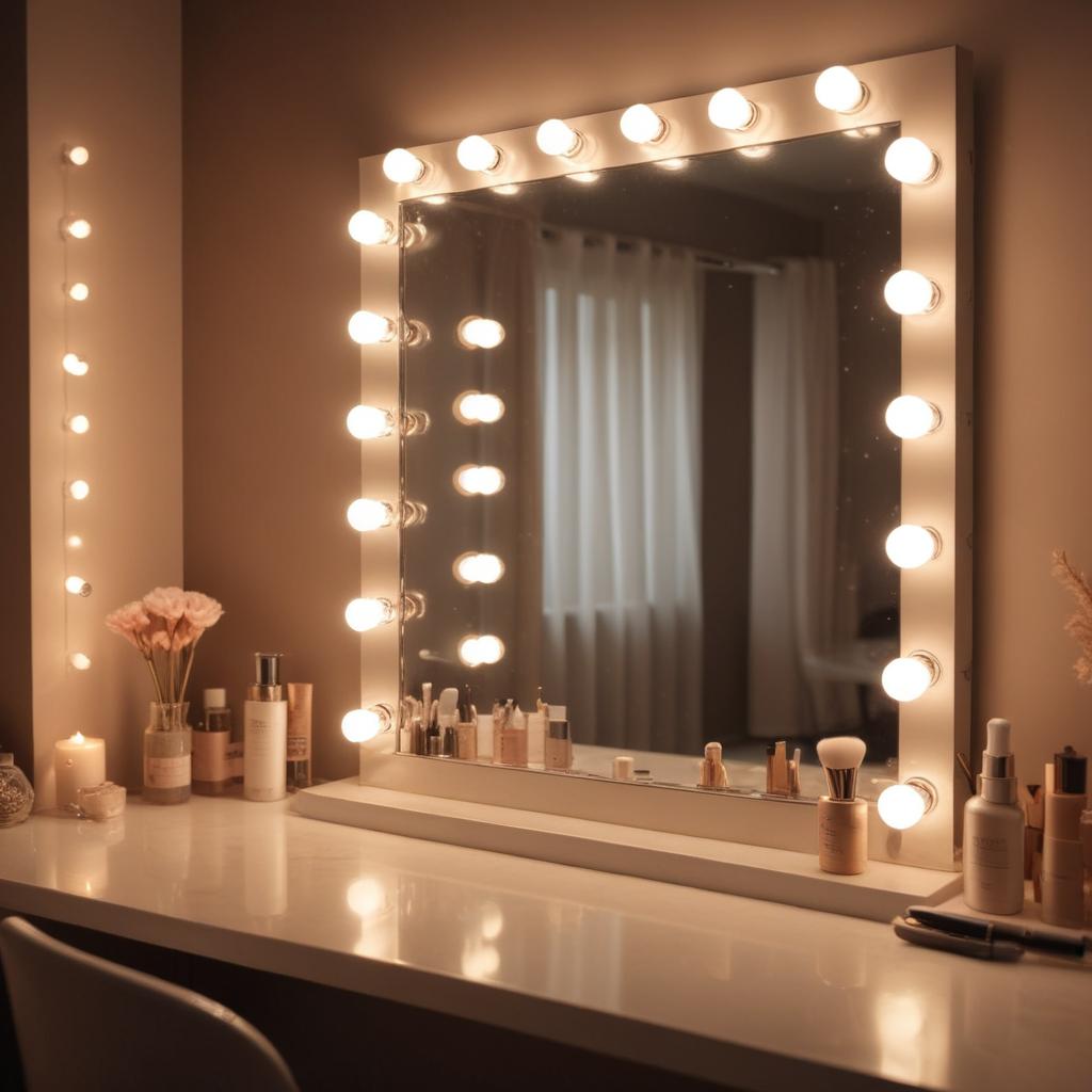 Гримерное зеркало с лампочковой подсветкой: устройство и уход